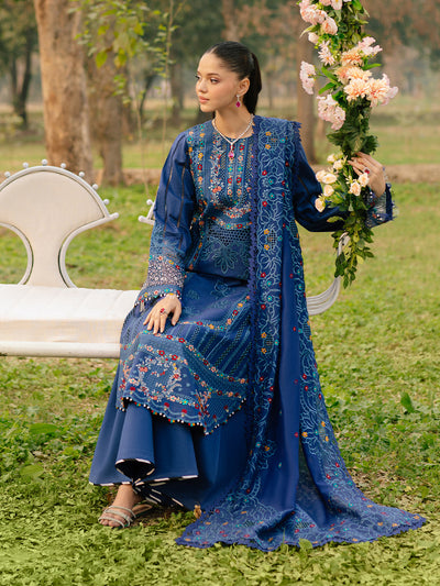 Bin Ilyas | Freesia Embroidered Lawn 25 | 102 - B -  Bin Ilyas Ladies Clothes - Original Designer Dress - House of Maryam