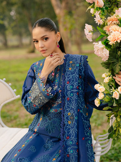 Bin Ilyas | Freesia Embroidered Lawn 25 | 102 - B -  Bin Ilyas Ladies Clothes - Original Designer Dress - House of Maryam