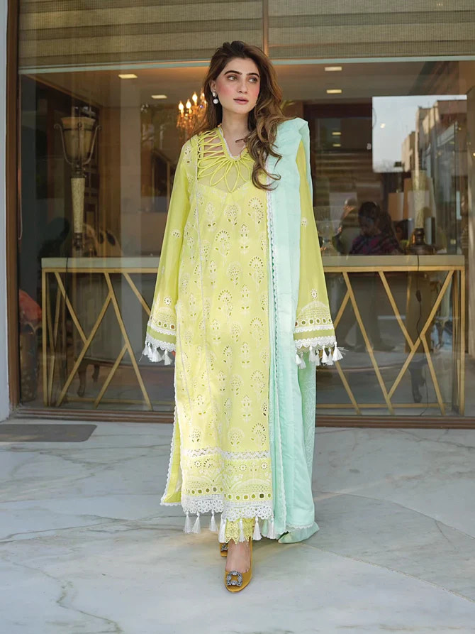 Faiza Faisal | Maya Luxury Lawn | Derya -  Faiza Faisal Luxury - Original Designer Dress - House of Maryam