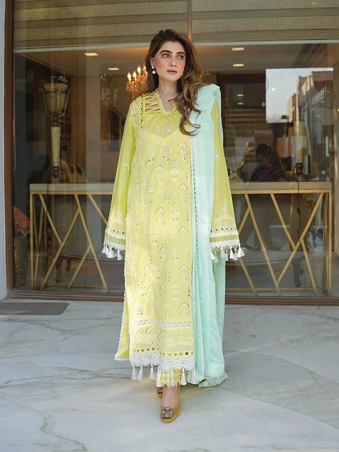 Faiza Faisal | Maya Luxury Lawn | Derya -  Faiza Faisal Luxury -  House of Maryam