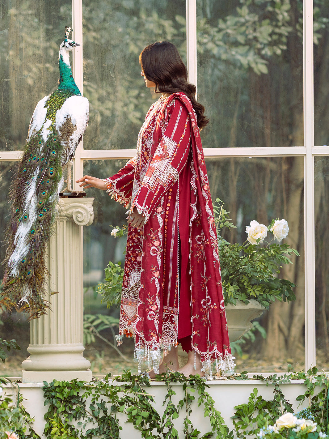 Bin Ilyas | Freesia Embroidered Lawn 25 | 103 - A -  Bin Ilyas Ladies Clothes - Original Designer Dress - House of Maryam
