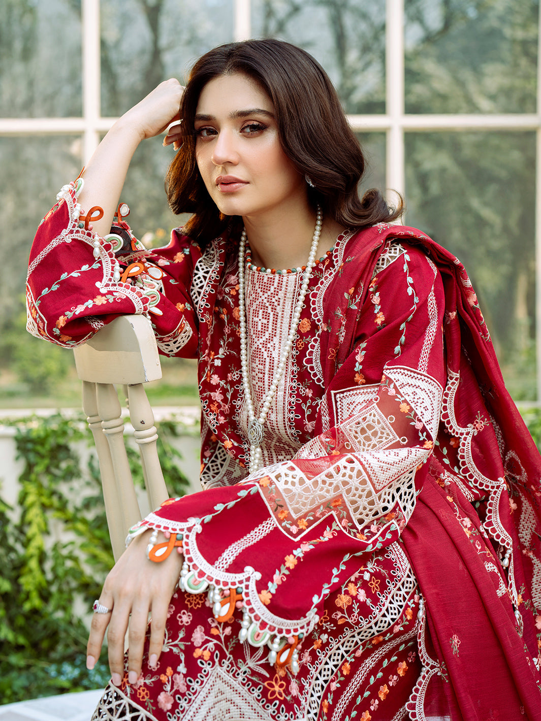 Bin Ilyas | Freesia Embroidered Lawn 25 | 103 - A -  Bin Ilyas Ladies Clothes - Original Designer Dress - House of Maryam