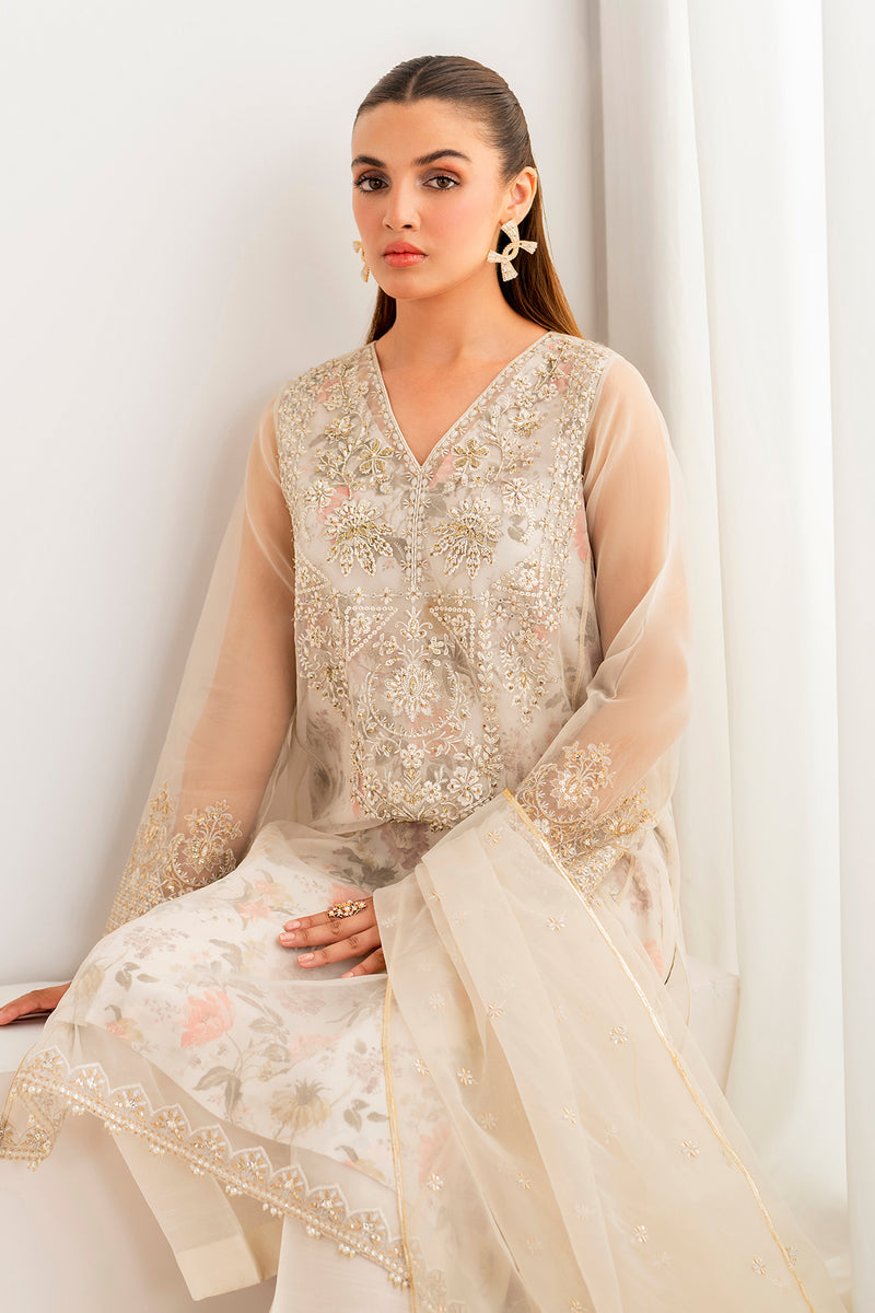 Baroque | Formal Collection | ORGANZA UF-699 -  Baroque Ladies Clothes - Original Designer Dress - House of Maryam