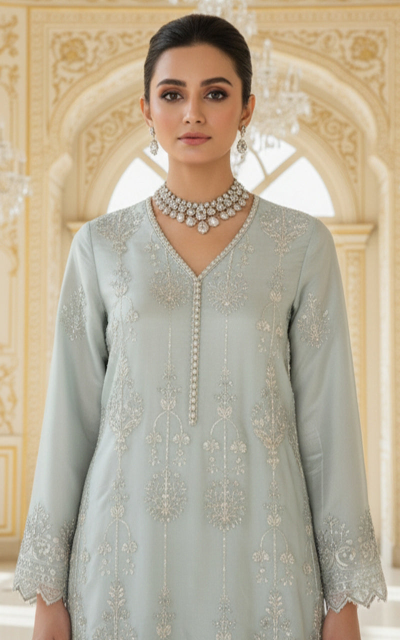 Threads and Motifs | Formal Dresses 25 | Embroidered Shirt With Dupatta And Trouser-3