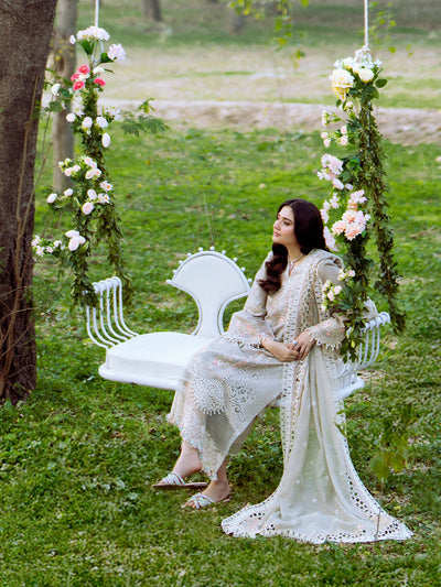 Bin Ilyas | Freesia Embroidered Lawn 25 | 104 - B -  Bin Ilyas Ladies Clothes - Original Designer Dress - House of Maryam