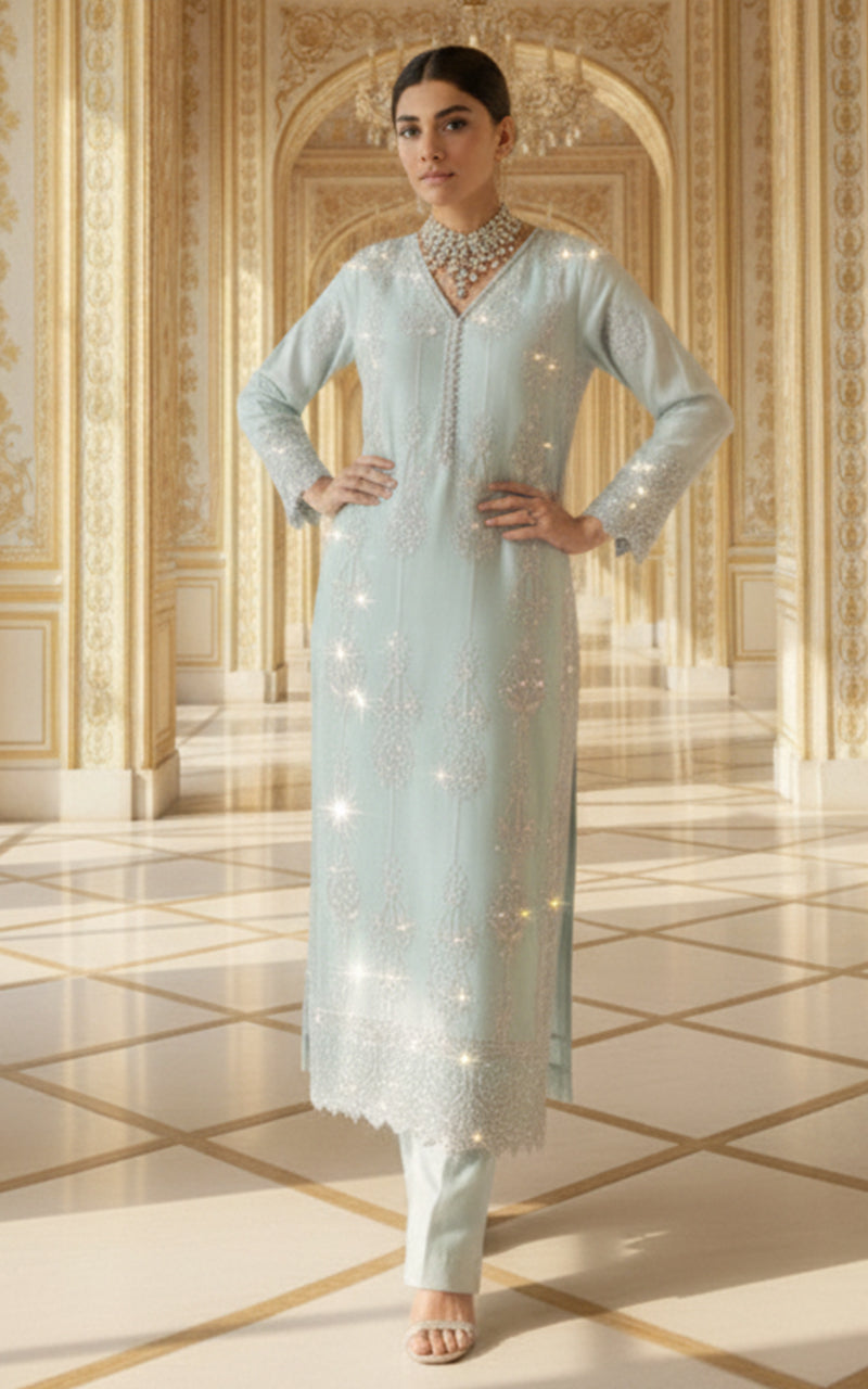 Threads and Motifs | Formal Dresses 25 | Embroidered Shirt With Dupatta And Trouser-5