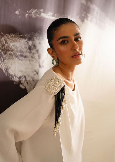 Mahgul | Eye of Cemal | Ivory Indulgence -  Mahgul Ladies Clothes - Original Designer Dress - House of Maryam