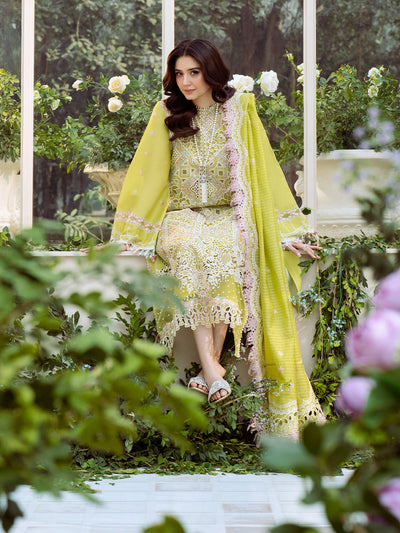 Bin Ilyas | Freesia Embroidered Lawn 25 | 105 - A -  Bin Ilyas Ladies Clothes - Original Designer Dress - House of Maryam