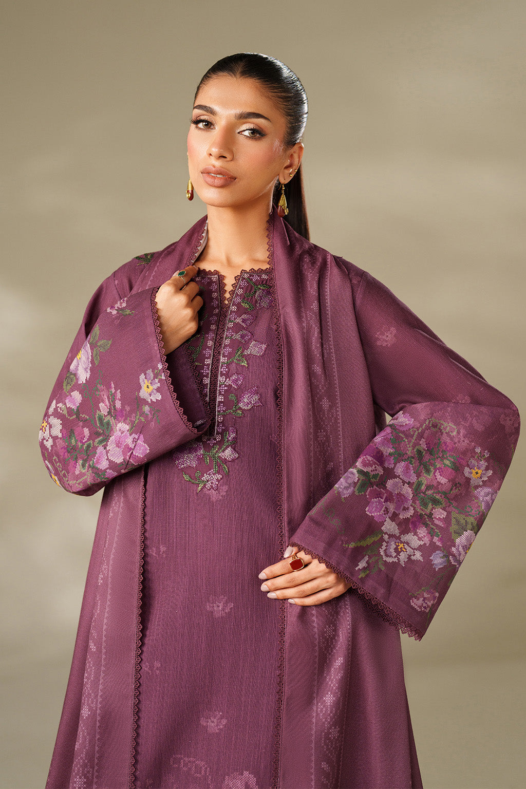 Iznik | Winter Chapter 25 | UE-566 Printed Khaddar, image 4