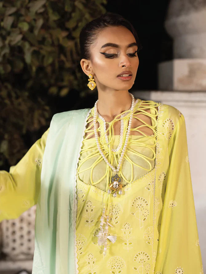 Faiza Faisal | Maya Luxury Lawn | Derya -  Faiza Faisal Luxury -  House of Maryam
