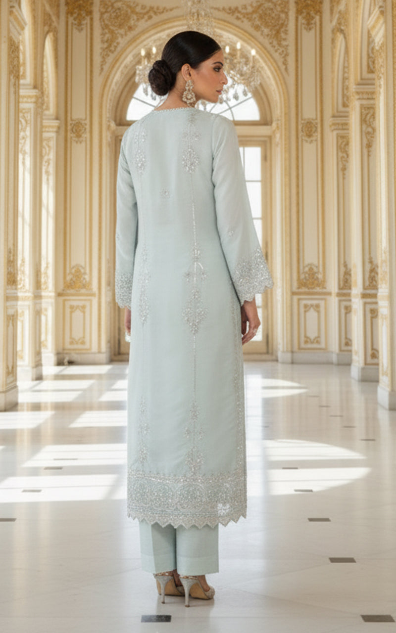 Threads and Motifs | Formal Dresses 25 | Embroidered Shirt With Dupatta And Trouser-2