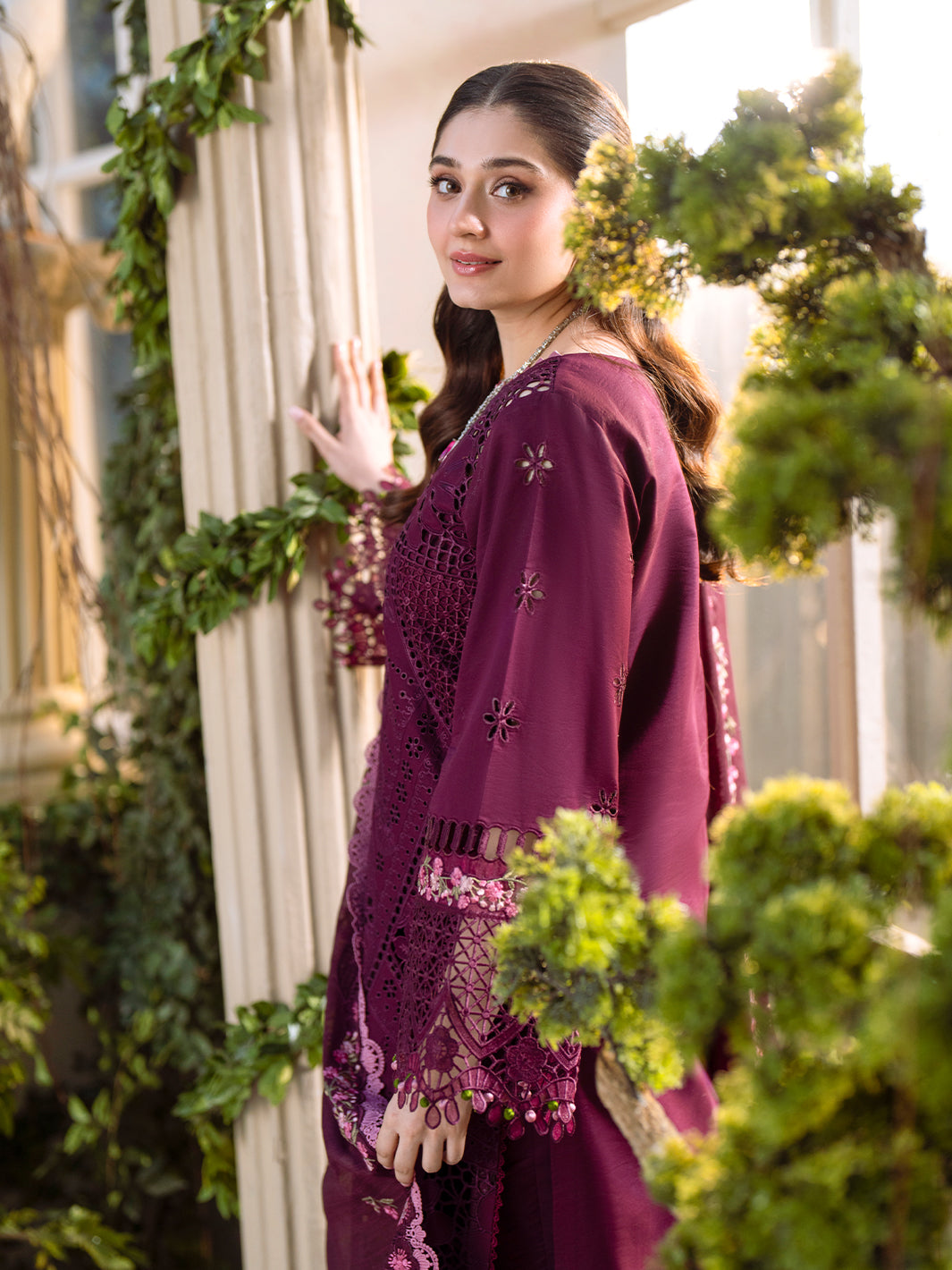 Bin Ilyas | Freesia Embroidered Lawn 25 | 106 - A -  Bin Ilyas Ladies Clothes - Original Designer Dress - House of Maryam