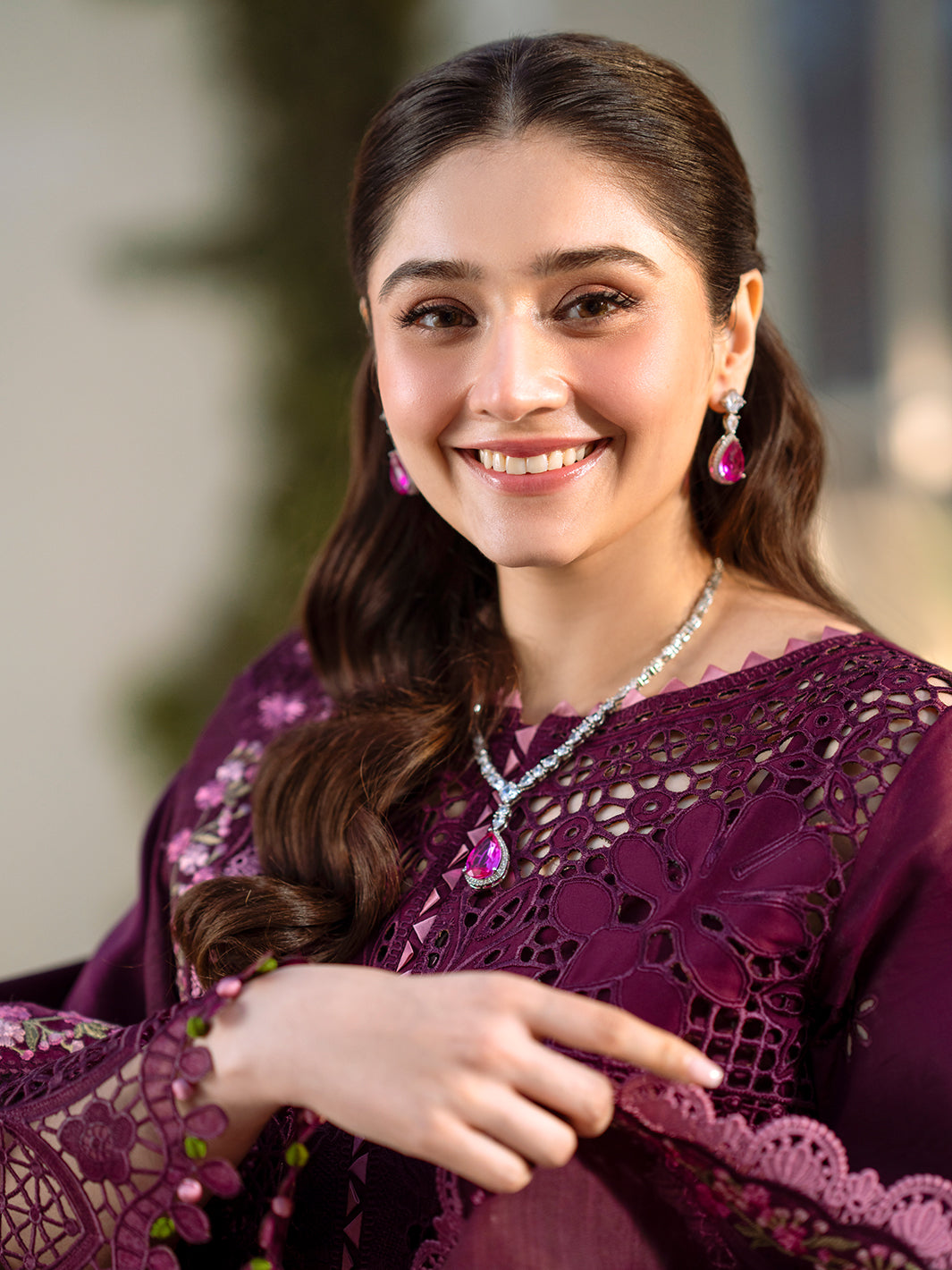 Bin Ilyas | Freesia Embroidered Lawn 25 | 106 - A -  Bin Ilyas Ladies Clothes - Original Designer Dress - House of Maryam