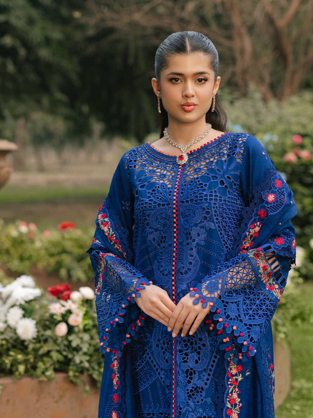 Bin Ilyas | Freesia Embroidered Lawn 25 | 106 - B -  Bin Ilyas Ladies Clothes - Original Designer Dress - House of Maryam