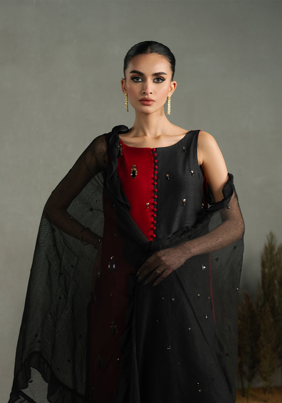 Zarqash | Silk Edit | ZQS 023 CRIMSYN -  Zarqash Ladies Clothes - Original Designer Dress - House of Maryam