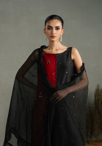 Zarqash | Silk Edit | ZQS 023 CRIMSYN -  Zarqash Ladies Clothes - Original Designer Dress - House of Maryam
