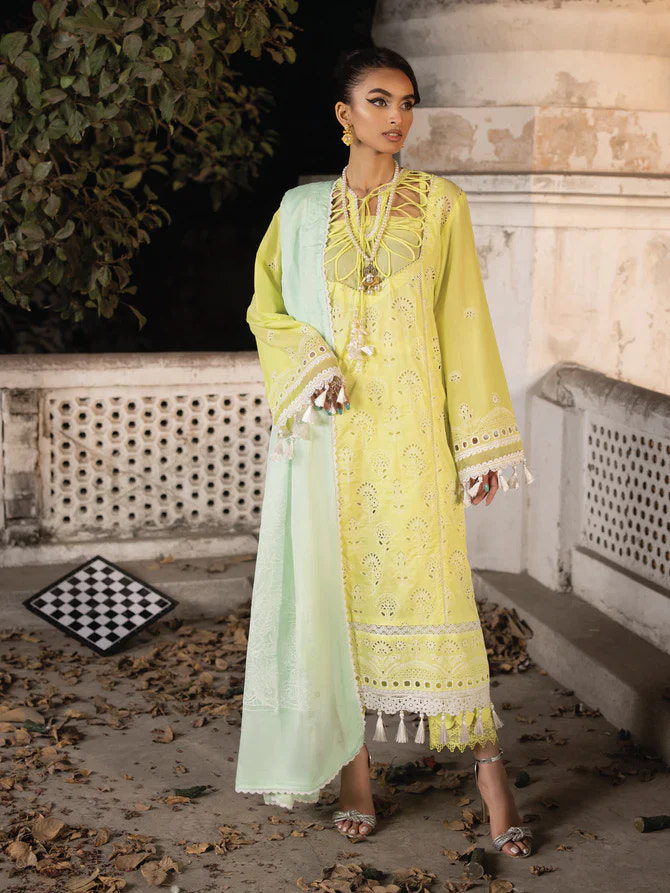 Faiza Faisal | Maya Luxury Lawn | Derya -  Faiza Faisal Luxury - Original Designer Dress - House of Maryam