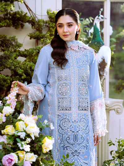 Bin Ilyas | Freesia Embroidered Lawn 25 | 107 - A -  Bin Ilyas Ladies Clothes - Original Designer Dress - House of Maryam