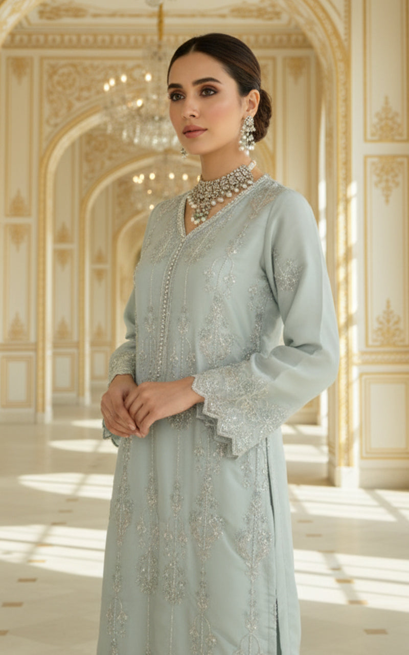 Threads and Motifs | Formal Dresses 25 | Embroidered Shirt With Dupatta And Trouser-4