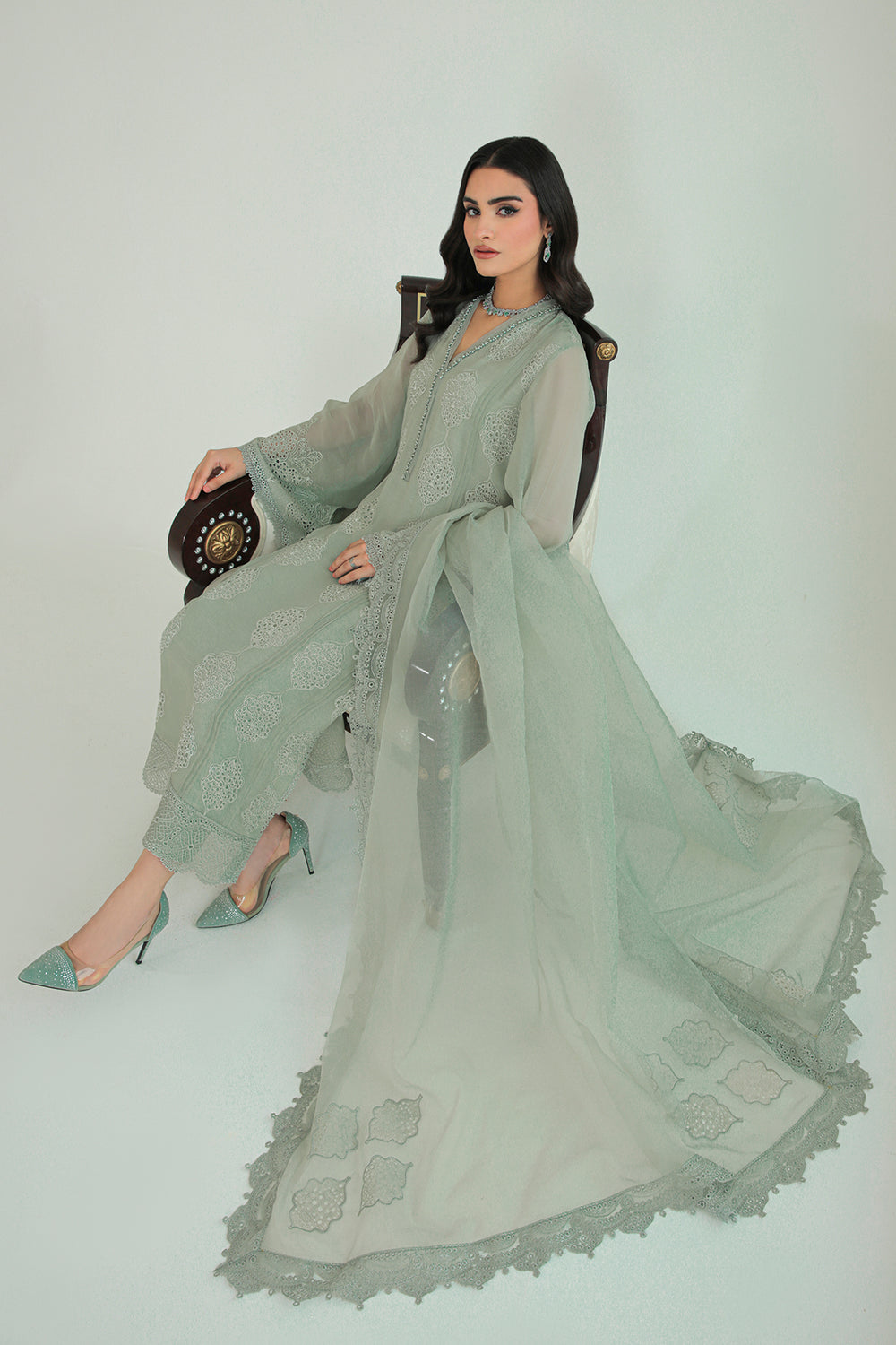 Baroque | Formals Collection | EMBROIDERED CHIFFON UF-234, image 4