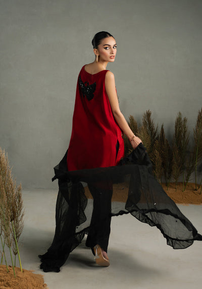 Zarqash | Silk Edit | ZQS 023 CRIMSYN -  Zarqash Ladies Clothes - Original Designer Dress - House of Maryam