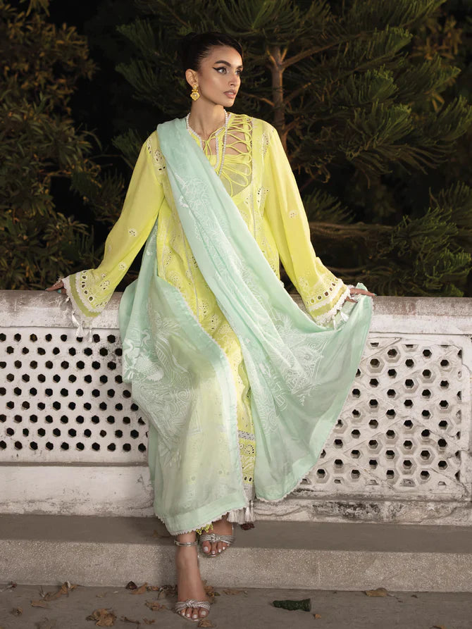 Faiza Faisal | Maya Luxury Lawn | Derya -  Faiza Faisal Luxury - Original Designer Dress - House of Maryam