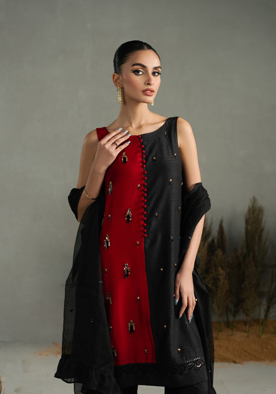 Zarqash | Silk Edit | ZQS 023 CRIMSYN -  Zarqash Ladies Clothes -  House of Maryam