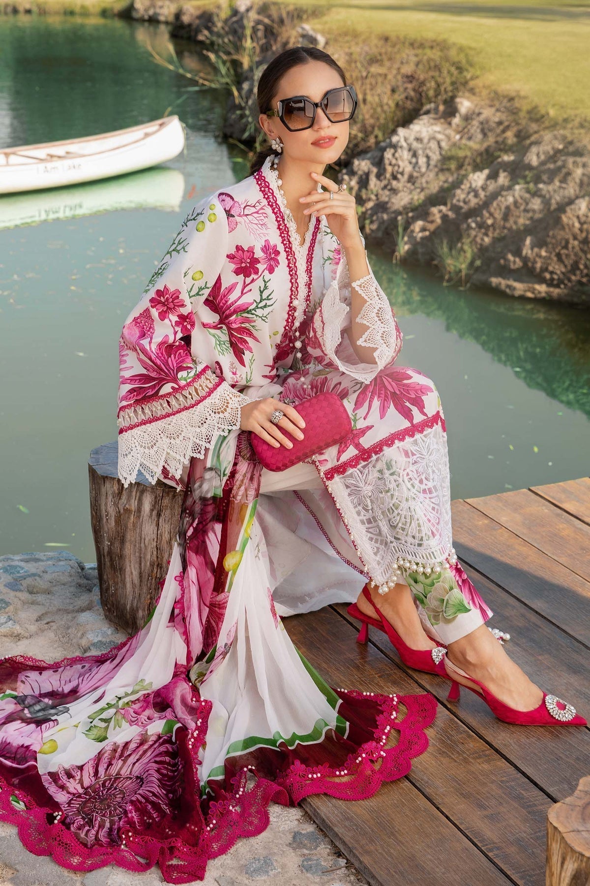 Maria B | M Prints 25 | MPT-2510-A -  Maria B Ladies Clothes - Original Designer Dress - House of Maryam