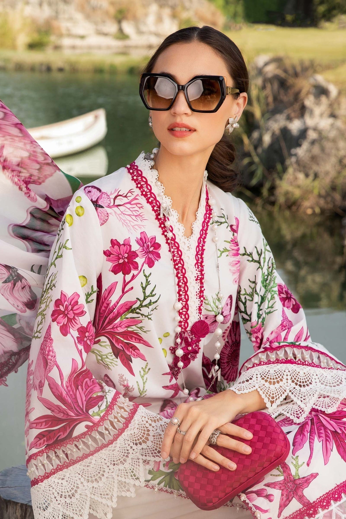 Maria B | M Prints 25 | MPT-2510-A -  Maria B Ladies Clothes - Original Designer Dress - House of Maryam