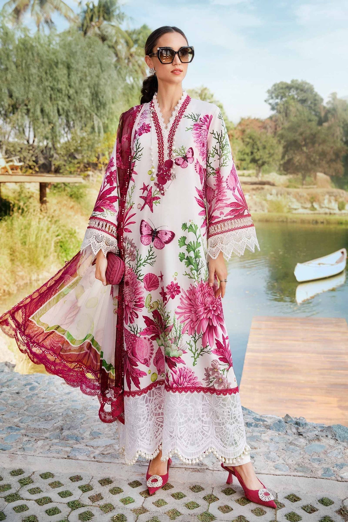 Maria B | M Prints 25 | MPT-2510-A -  Maria B Ladies Clothes - Original Designer Dress - House of Maryam
