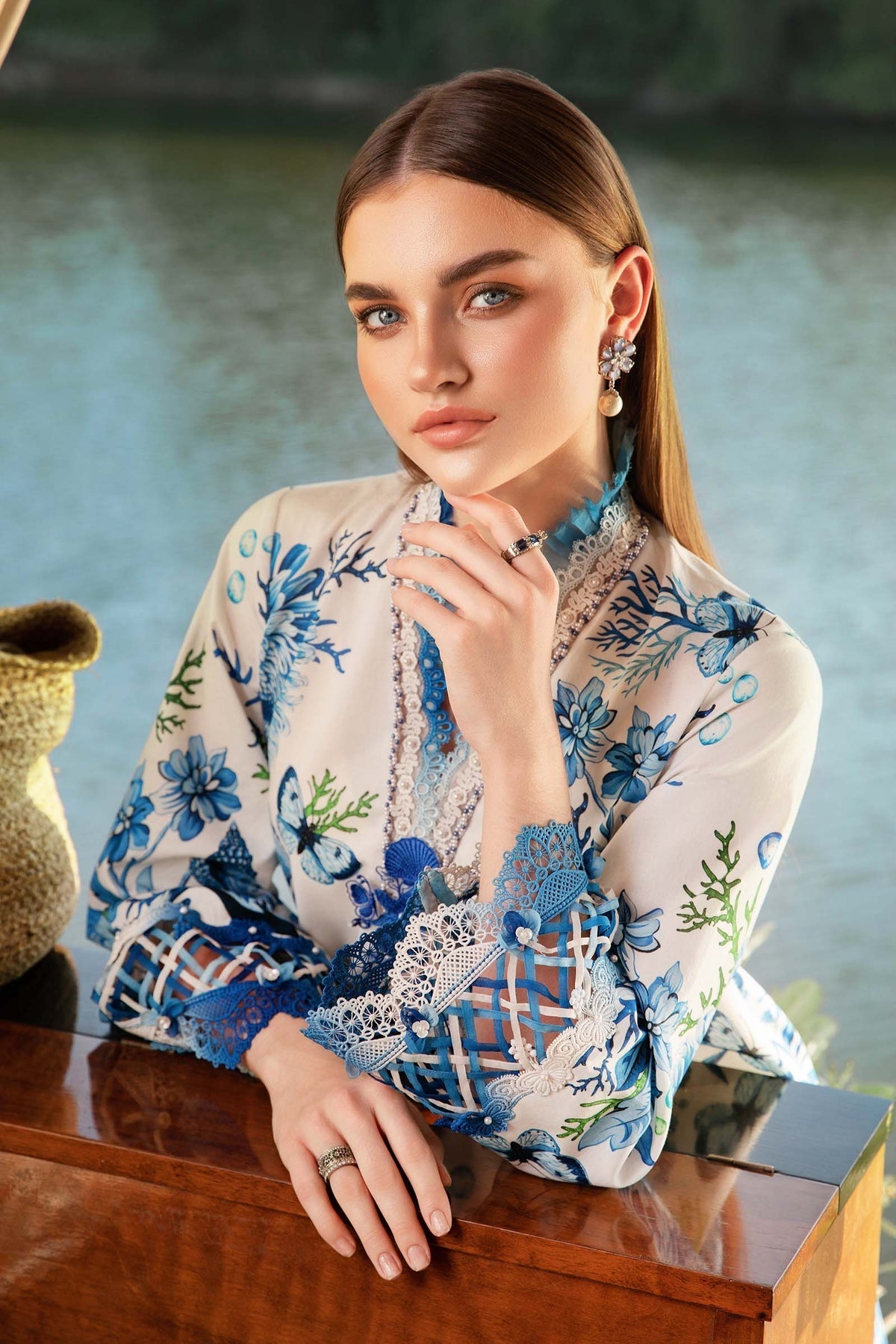 Maria B | M Prints 25 | MPT-2510-B -  Maria B Ladies Clothes - Original Designer Dress - House of Maryam