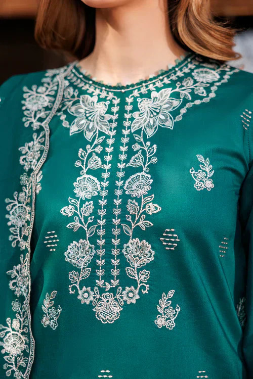 Farasha | Kaavish Lawn 24 | TEAL GARLAND -  Farasha Luxury - Original Designer Dress - House of Maryam
