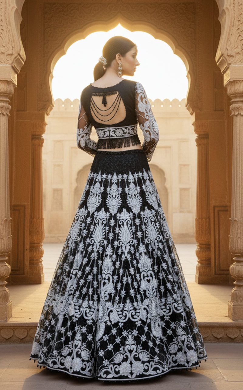 Threads and Motifs | Formal Outfits | Blouse With Lehenga, image 2