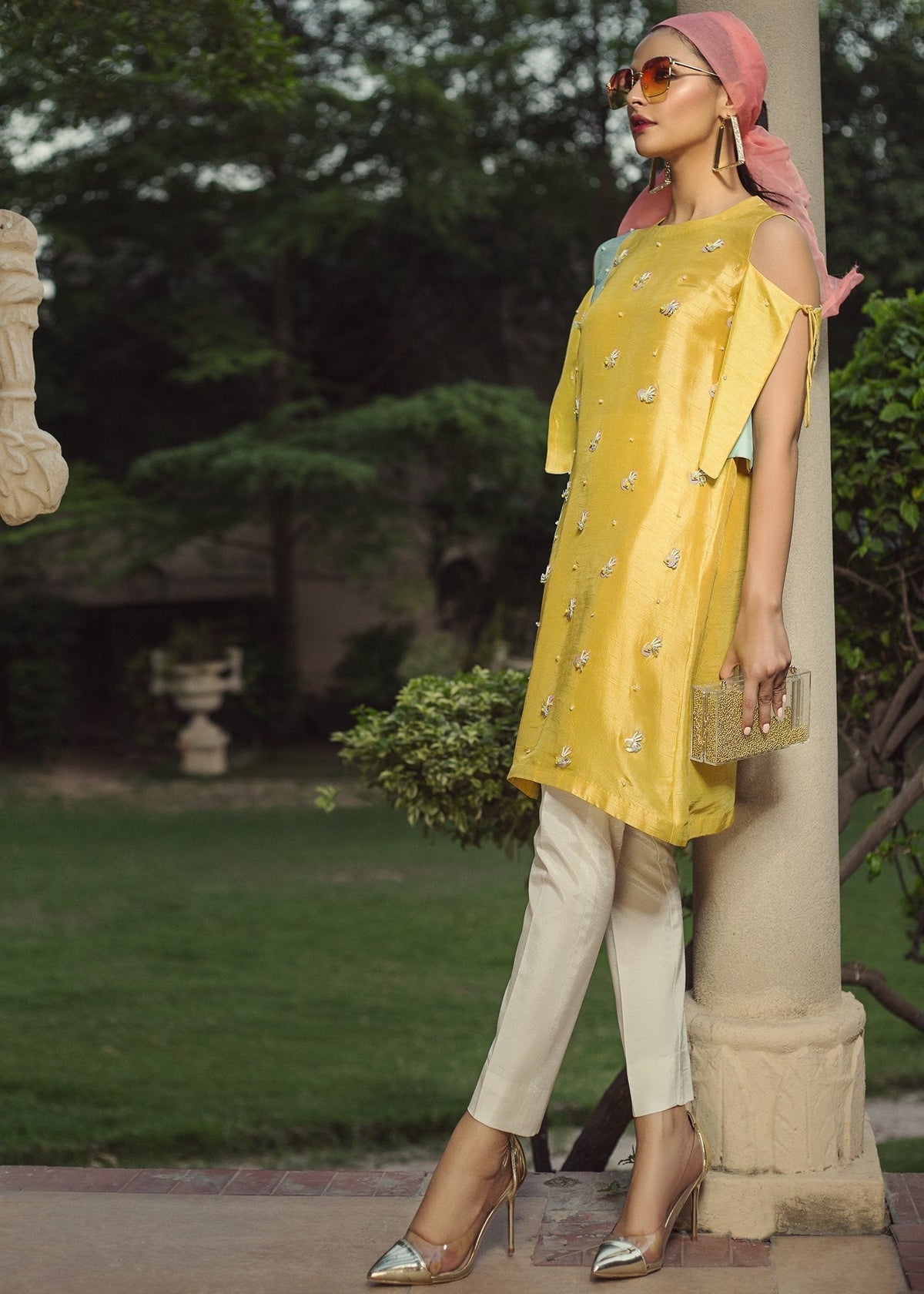 Hana | Serendipity Ready to Wear | Mango Slime -  Hana Ladies Clothes - Original Designer Dress - House of Maryam