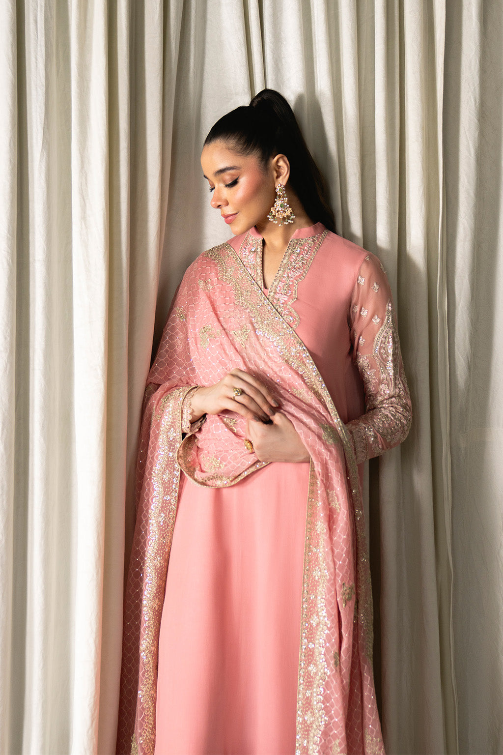 Neeshay | Ready to Wear Chiffon | RTW-CHFN-02 Pink, image 3