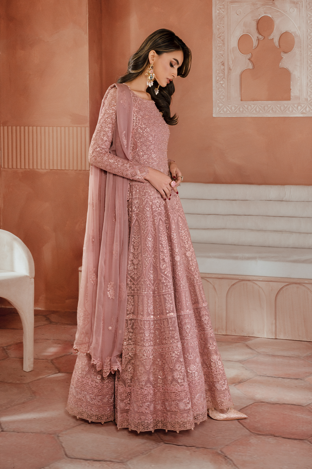 Iznik | Chiffon Kari | ICK-04 Embroidered Chiffon