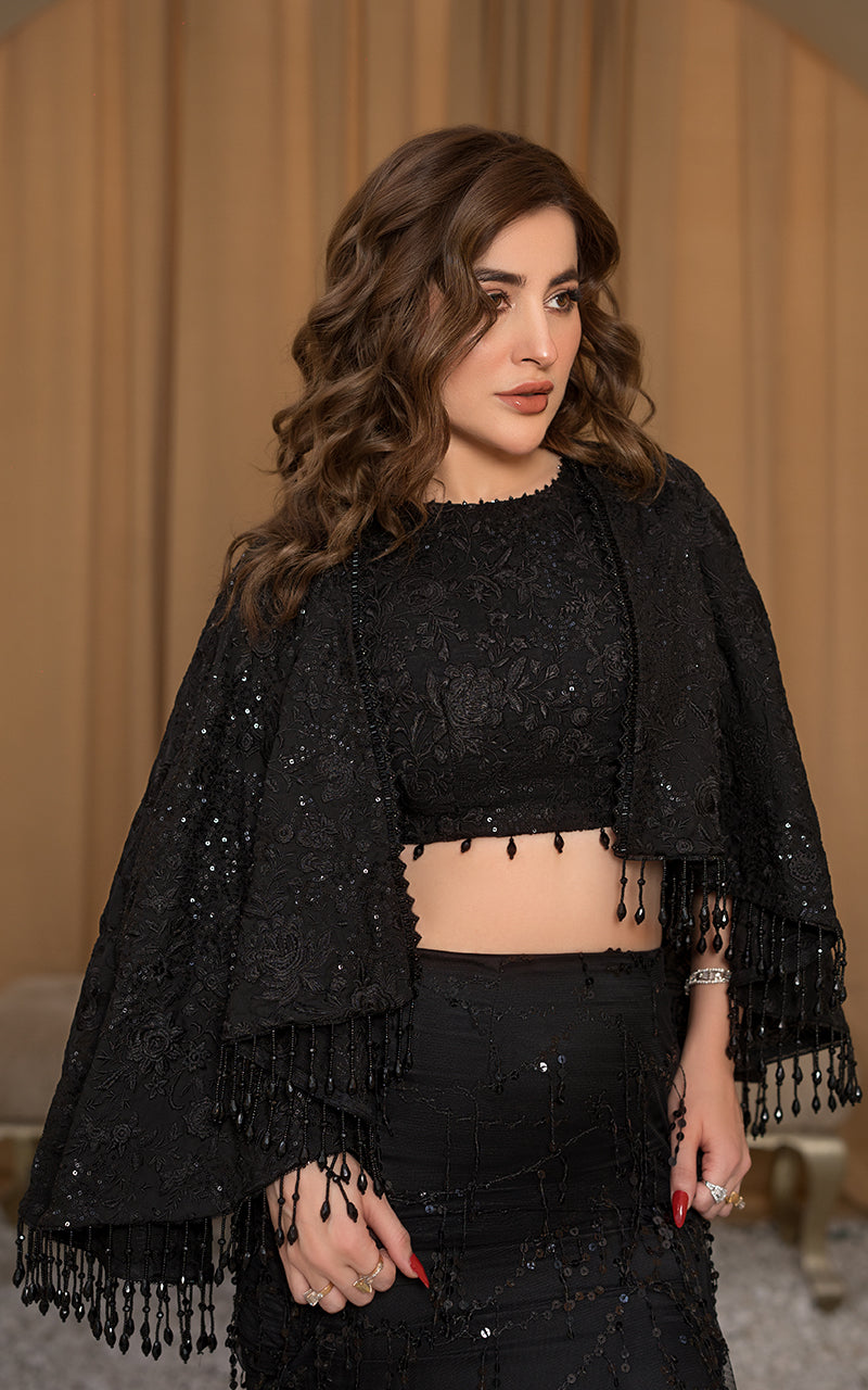 Threads and Motifs | Formal Dresses 25 | Embroidered Blouse With Embroidered Skirt And Embroidered Cape -  Threads and Motifs Ladies Clothes - Original Designer Dress - House of Maryam