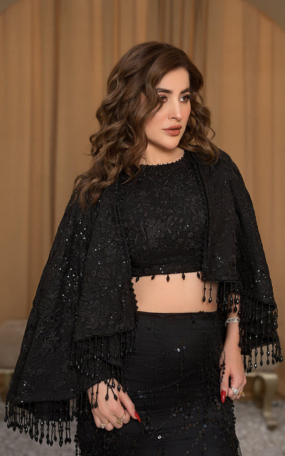 Threads and Motifs | Formal Dresses 25 | Embroidered Blouse With Embroidered Skirt And Embroidered Cape -  Threads and Motifs Ladies Clothes - Original Designer Dress - House of Maryam