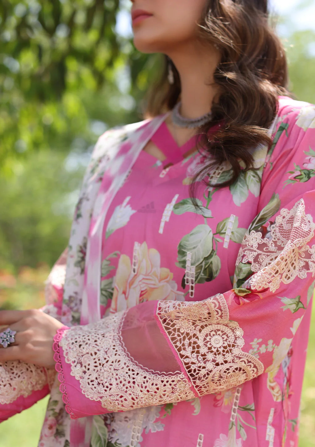 Elaf Premium | Prints Chikankari 24 | 03B PINK MUSE