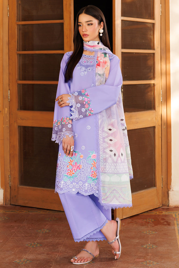 Farasha | Summer Weaves Embroidered Lawn | Lavender Dew -  Farasha Ladies Clothes - Original Designer Dress - House of Maryam