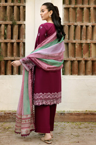 Farasha | Summer Weaves Embroidered Lawn | Satin Ruby -  Farasha Ladies Clothes - Original Designer Dress - House of Maryam