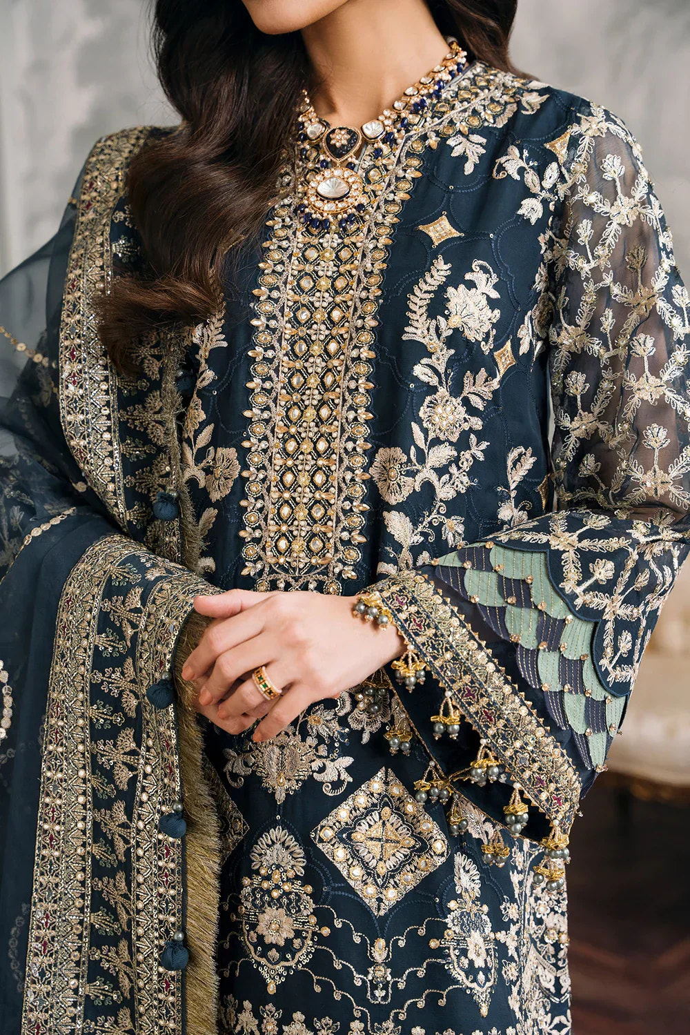 Baroque | Chantelle Embroidered Collection | CH12-01 -  Baroque Formal - Original Designer Dress - House of Maryam