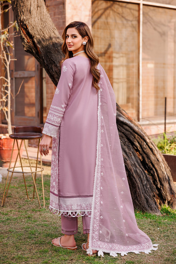Farasha | Dastoor Embroidered Lawn SS24 | DAINTY LILAC -  Farasha Luxury - Original Designer Dress - House of Maryam