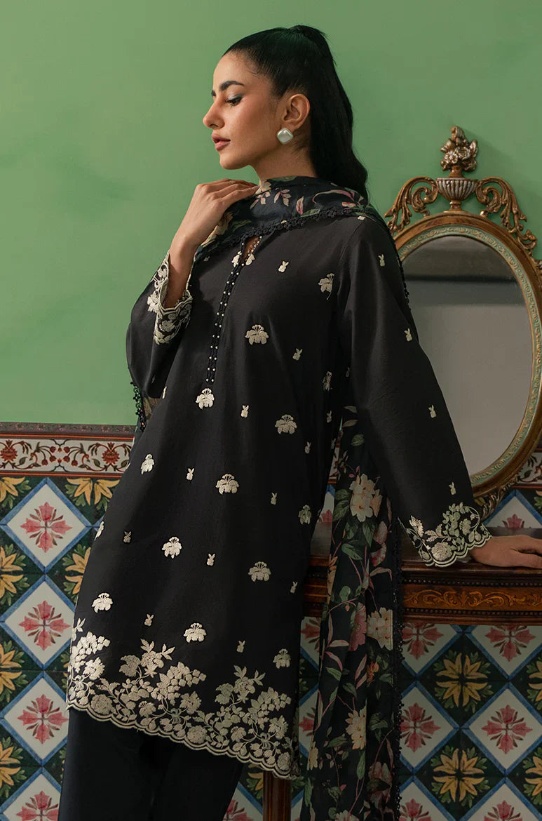 Cross Stitch | Mahiri Embroidered Collection | RAVEN FLORA by Cross Stitch - House of Maryam