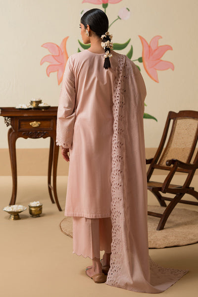 Cross Stitch | Chikankari Lawn 25 | PALE MAUVE -  Cross Stitch Ladies Clothes - Original Designer Dress - House of Maryam