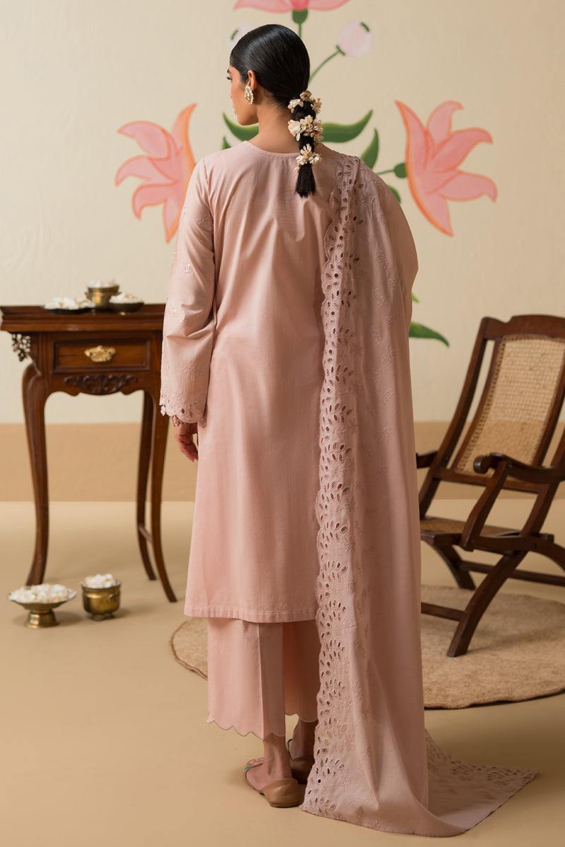 Cross Stitch | Chikankari Lawn 25 | PALE MAUVE -  Cross Stitch Ladies Clothes - Original Designer Dress - House of Maryam