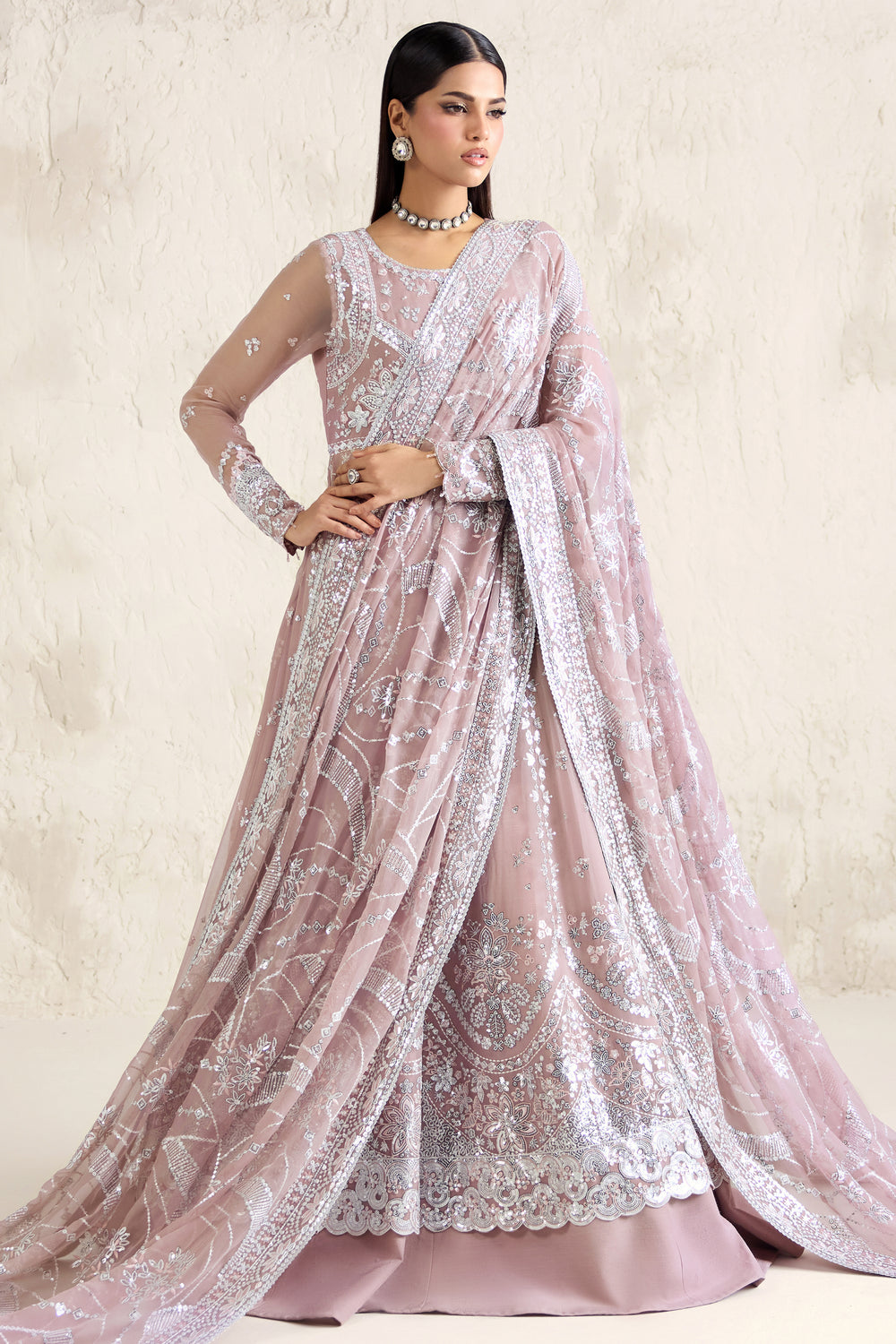 Faiza Saqlain | Reina Formals | Mauve Pearl-6