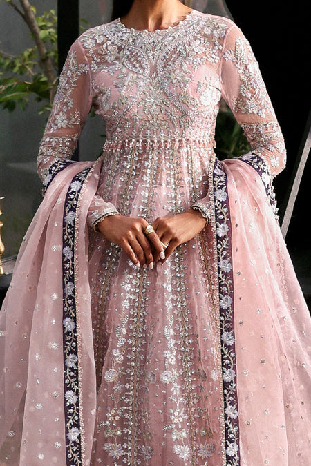 Afrozeh Zeal baby pink formal maxi and lehenga, photo 3