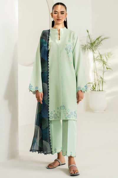 Farasha | Thread Lines Embroidered | Green Meadow -  Farasha Ladies Clothes - Original Designer Dress - House of Maryam