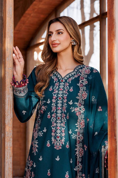Farasha | Dastoor Embroidered Lawn SS24 | EMERALD CHARM -  Farasha Luxury - Original Designer Dress - House of Maryam